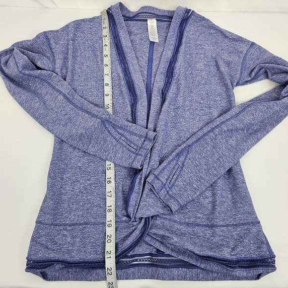 Lululemon Ivivva Own The Move Twist Front Wrap Top Purple Heathered Size 14 - Picture 9 of 10